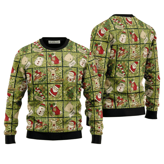 Cute Christmas Pattern Sweater, Ugly Sweater For Men & Women, Perfect Outfit For Christmas New Year Autumn Winter