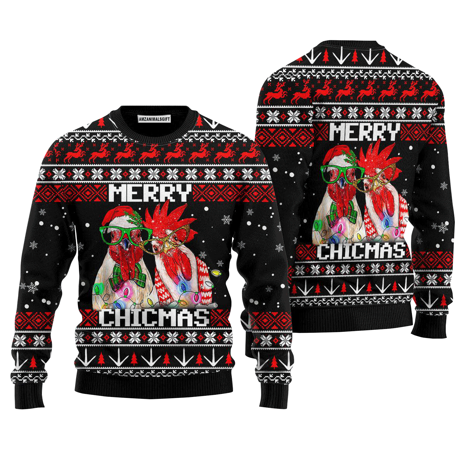 Merry Chickmas Sweater, Ugly Sweater For Men & Women, Perfect Outfit For Christmas New Year Autumn Winter