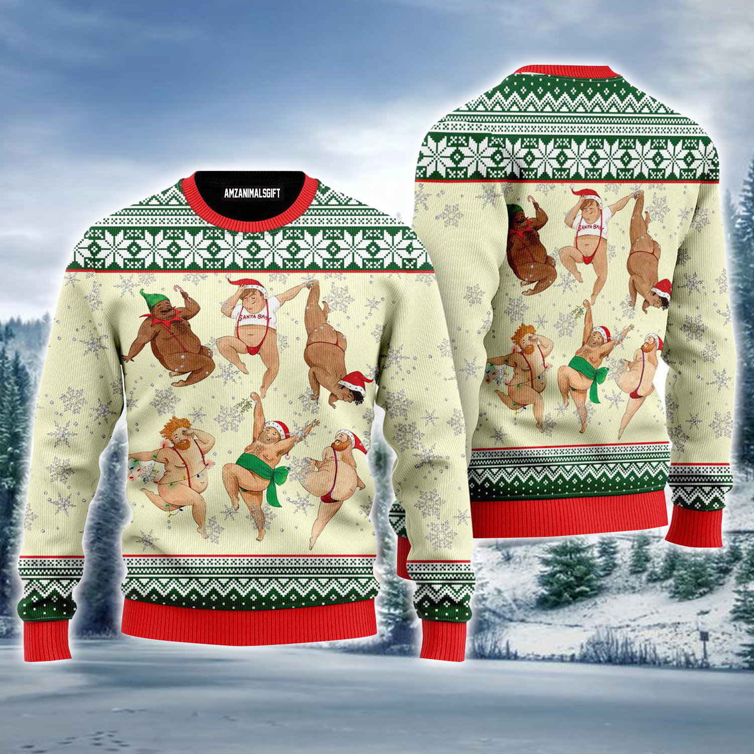Funny Man Ugly Sweater, Funny Sexy Man Dance Christmas Ugly Sweater For Men & Women, Perfect Gift For Friends, Family