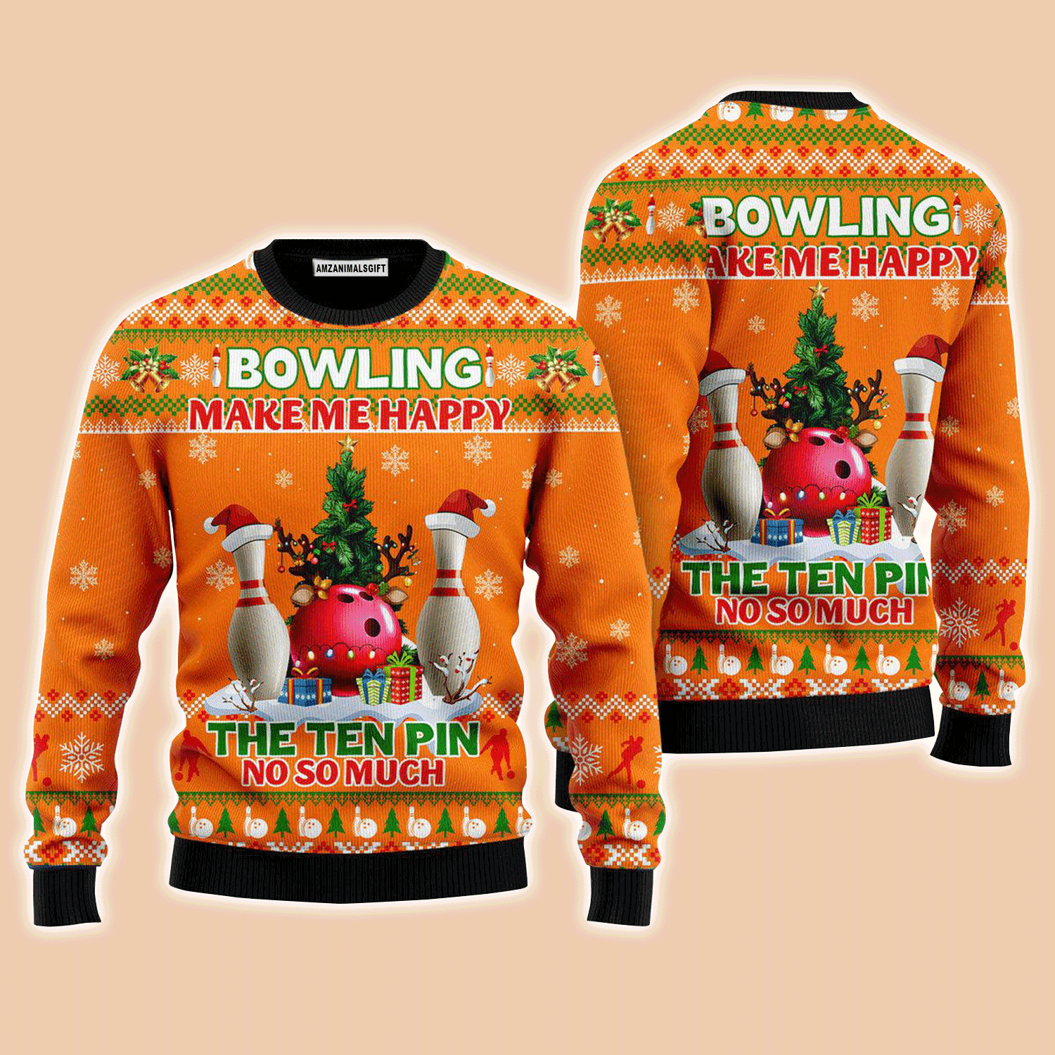 Bowling Sweater, Bowling Make Me Happy Ugly Christmas Sweater For Men & Women, Perfect Outfit For Christmas New Year Autumn Winter