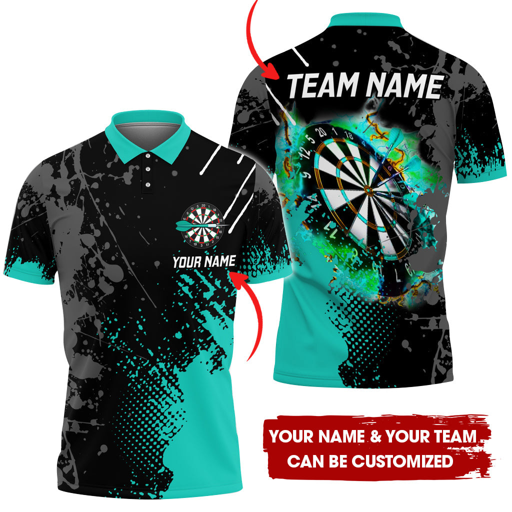 Customized Paint Style Darts Men Polo Shirt, Custom Darts For Team Polo Shirt For Men, Perfect Gift For Darts Lovers, Darts Players