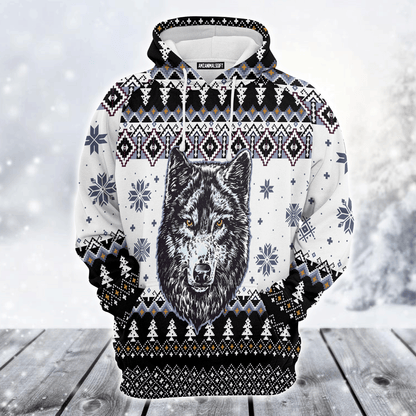Wolf Premium Christmas Hoodie, Awesome Wolf Christmas Unisex Hoodie For Men & Women - Perfect Gift For Christmas, Wolf Lover
