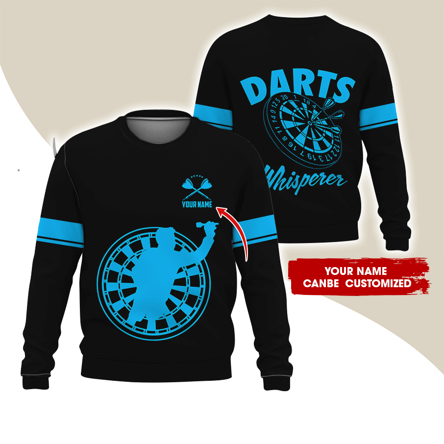 Customized Darts Sweatshirt, Personalized Name Sweatshirt, Darts Whisperer Sweatshirt, Perfect Gift For Darts Lovers, Friend, Family