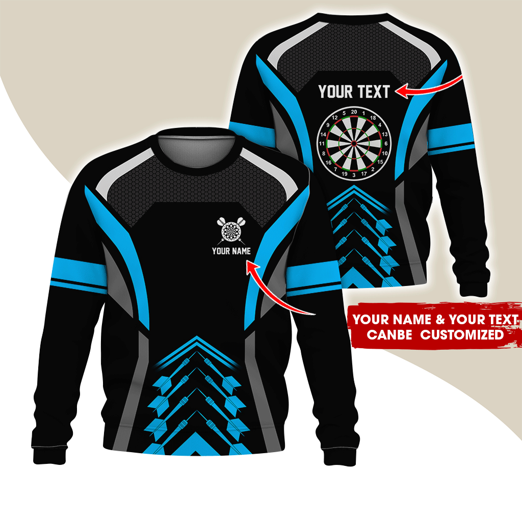 Customized Name Darts Sweatshirt, Dartboards Pattern Sweatshirt For Darts Player, Perfect Gift For Darts Lovers, Friend, Family