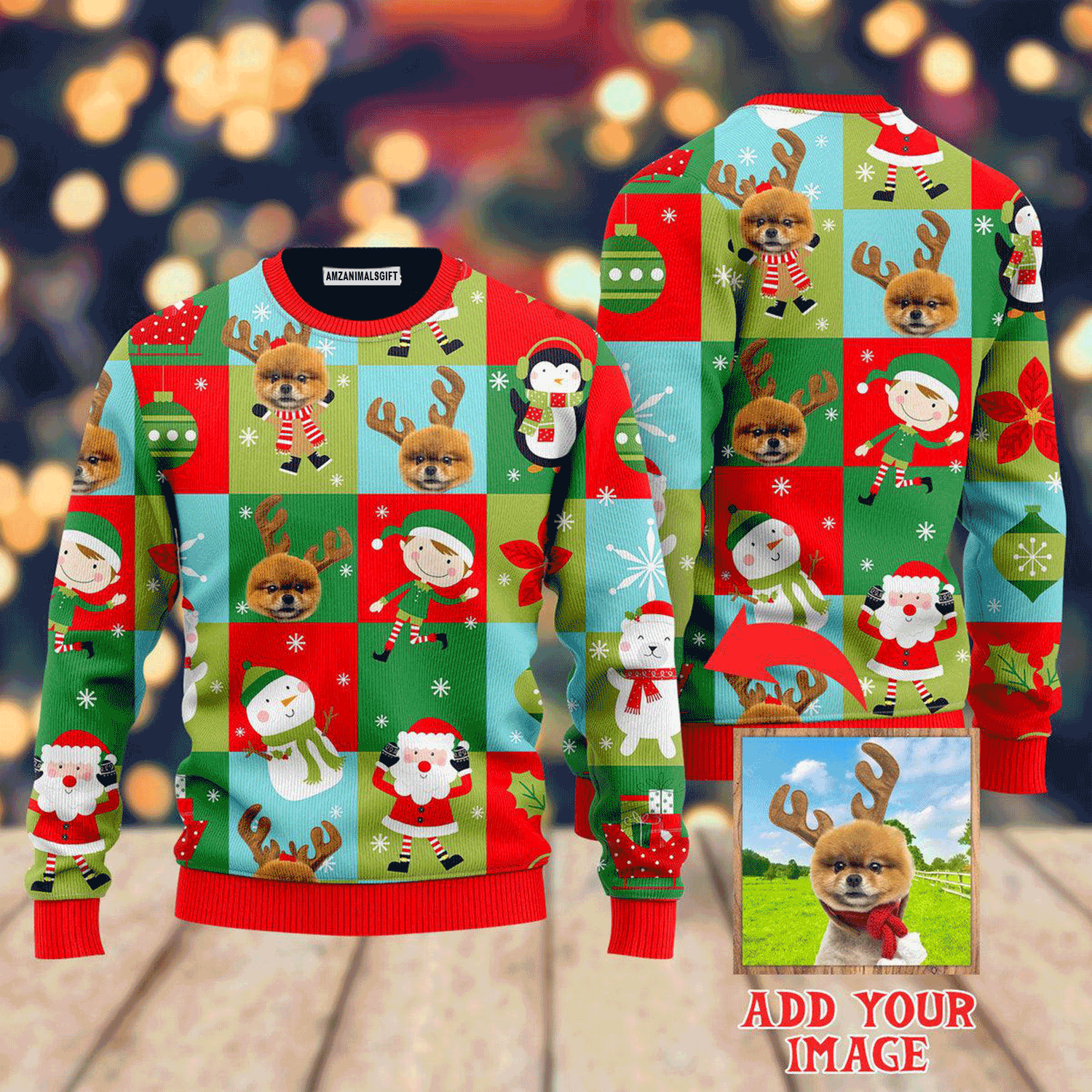 Custom Funny Dog With Christmas Sweater, Ugly Sweater For Men & Women, Perfect Outfit For Christmas New Year Autumn Winter