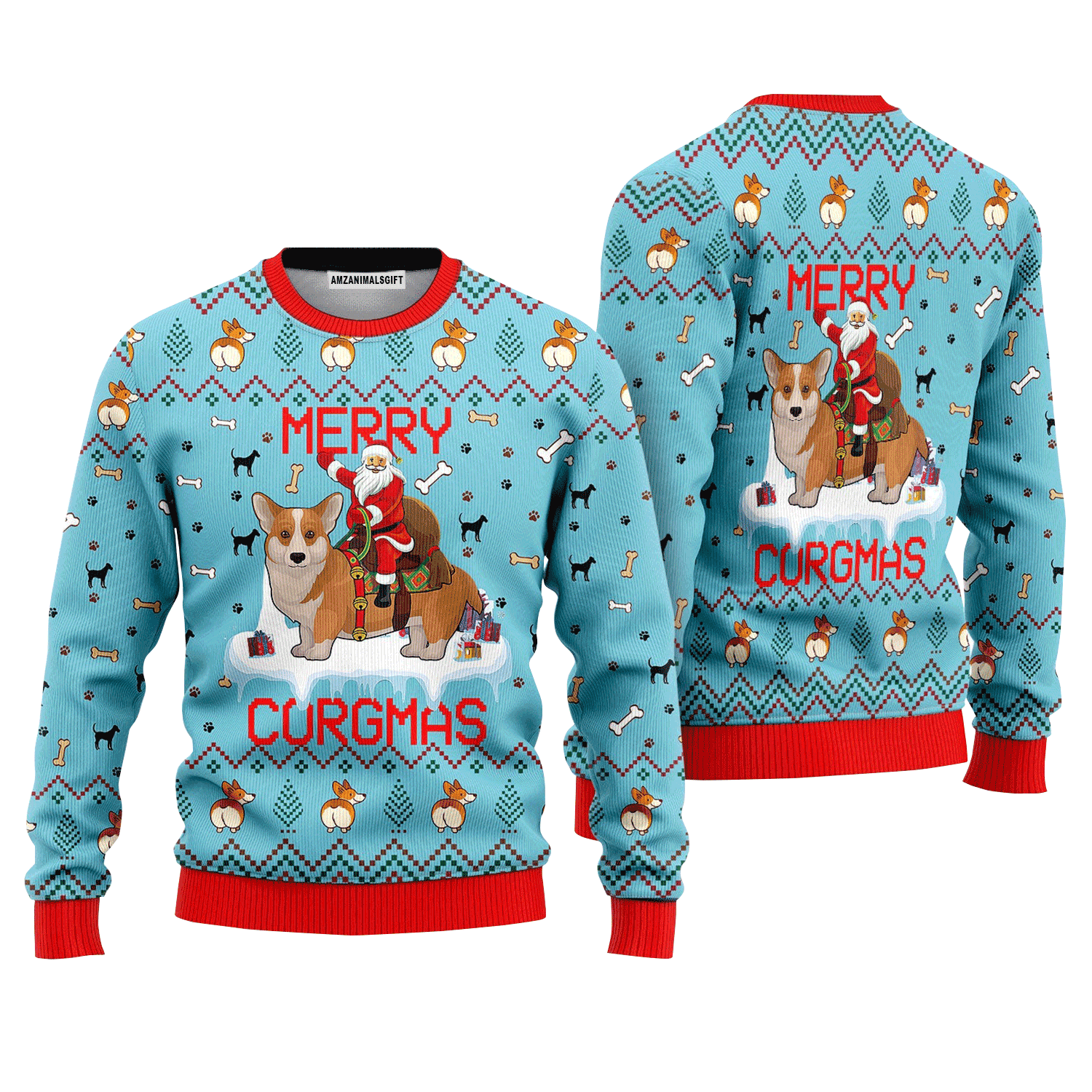 Funny Dog Merry Corgmas Sweater, Ugly Sweater For Men & Women, Perfect Outfit For Christmas New Year Autumn Winter