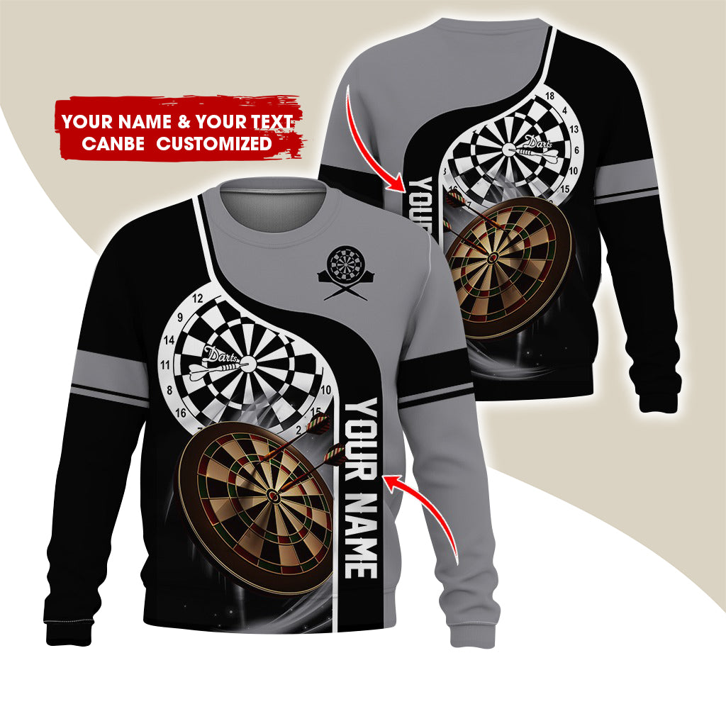 Customized Name & Text Darts Sweatshirt, Personalized Darts Team Sweatshirt For Men & Women - Gift For Darts Lovers, Darts Players