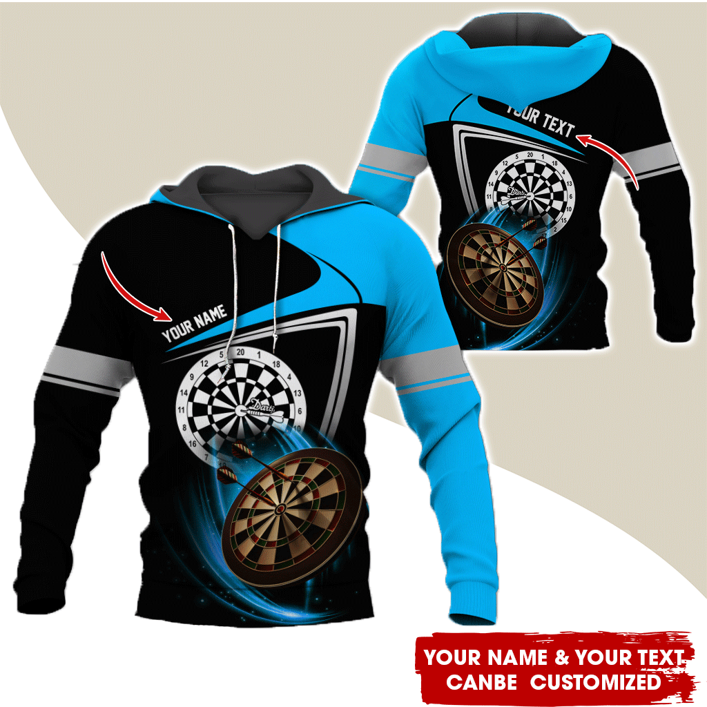 Personalized Name & Text Premium Hoodie, Darts Is My Life Hoodie, Perfect Gift For Darts Lovers, Darts Player