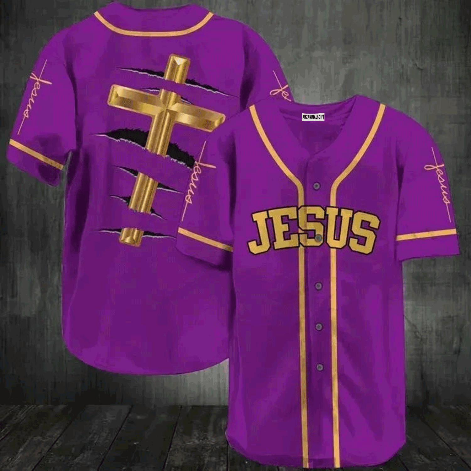 Jesus Baseball Jersey Shirt - The Cross Purple Baseball Jersey Shirt For Men & Women, Perfect Gift For Christian