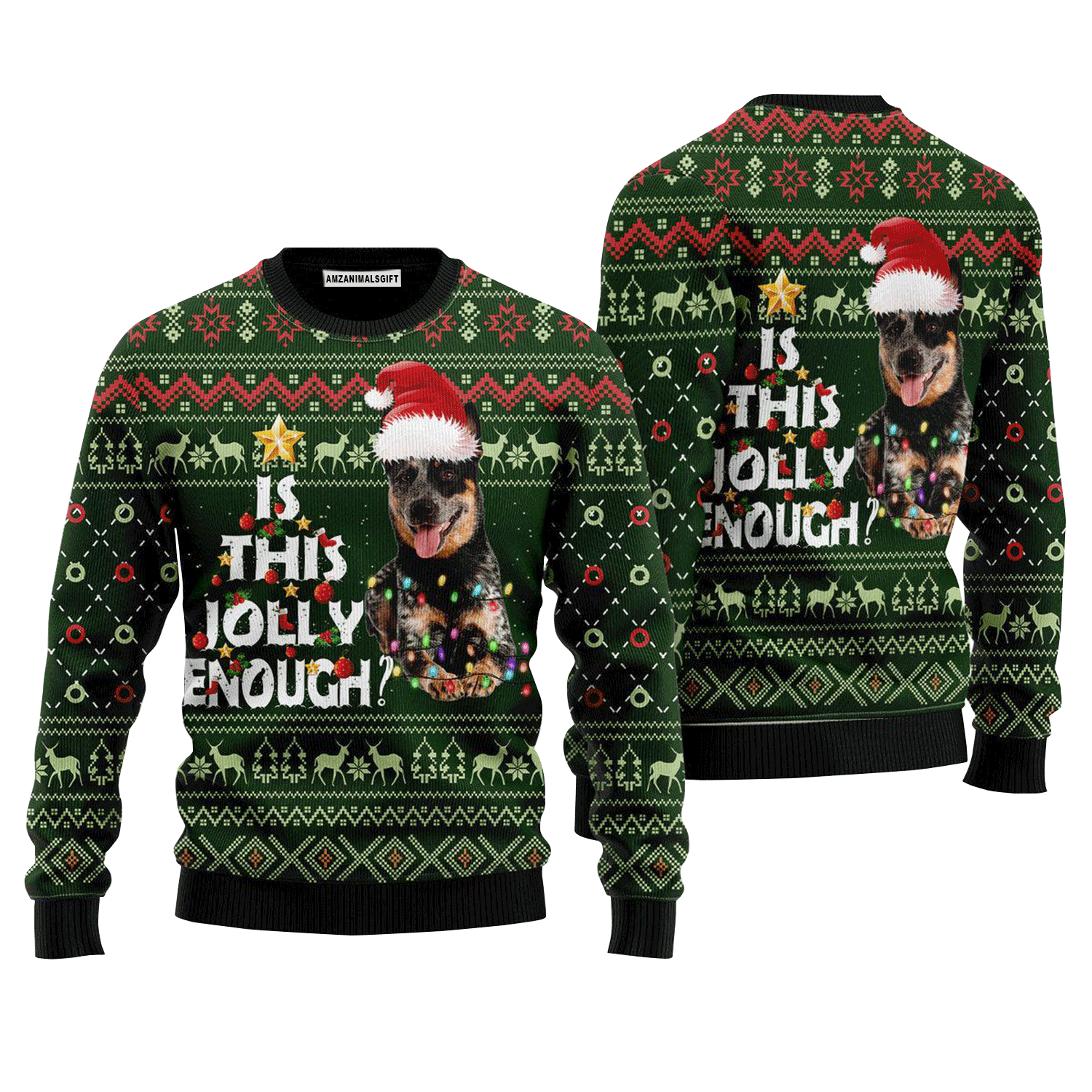 Australian Cattle Dog Jolly Sweater, Ugly Sweater For Men & Women, Perfect Outfit For Christmas New Year Autumn Winter