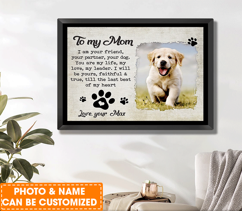 Personalized Dog Landscape Canvas, Custom Gift For Dog Mom I Am Your Friend Your Partner Canvas, Perfect Gift For Dog Lovers, Friend, Family