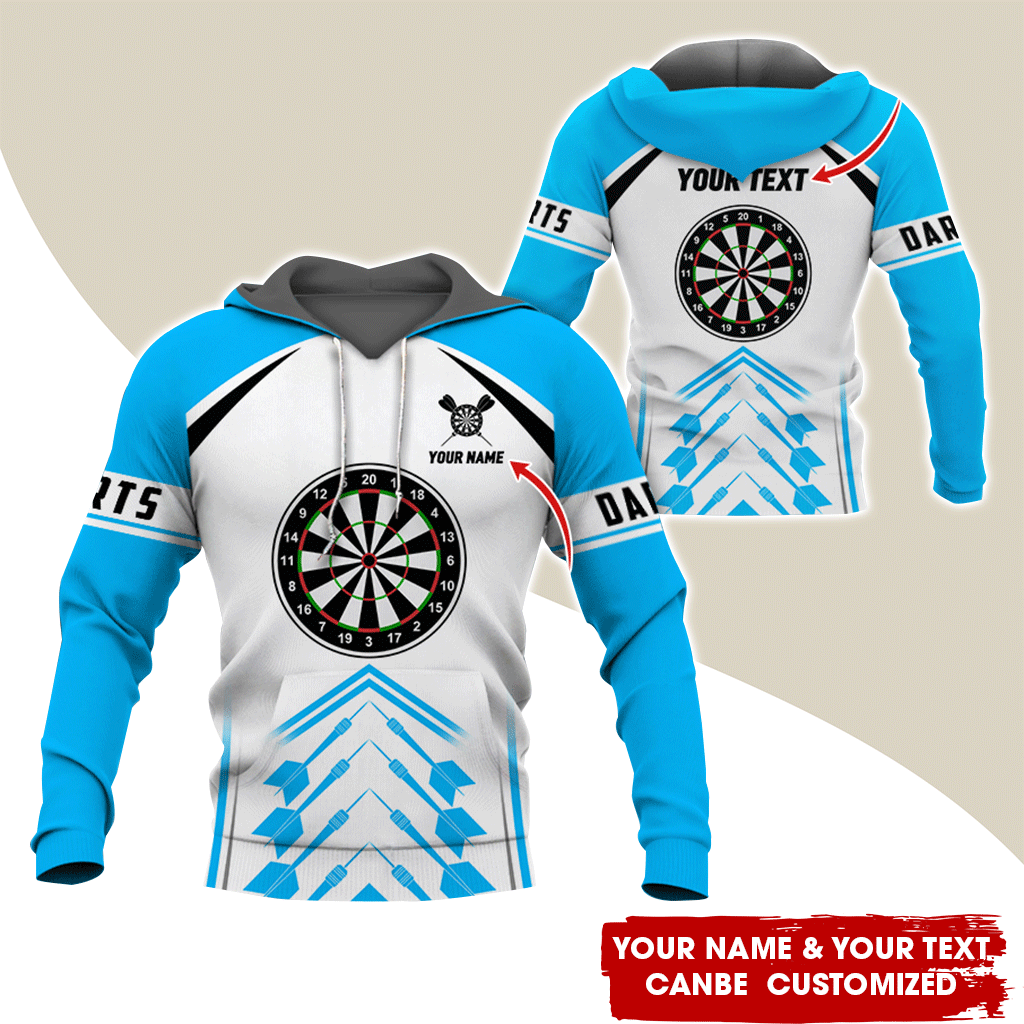 Personalized Darts Premium Hoodie, Dartsboards Pattern Hoodie White For Men & Women, Perfect Gift For Darts Lovers, Darts Player
