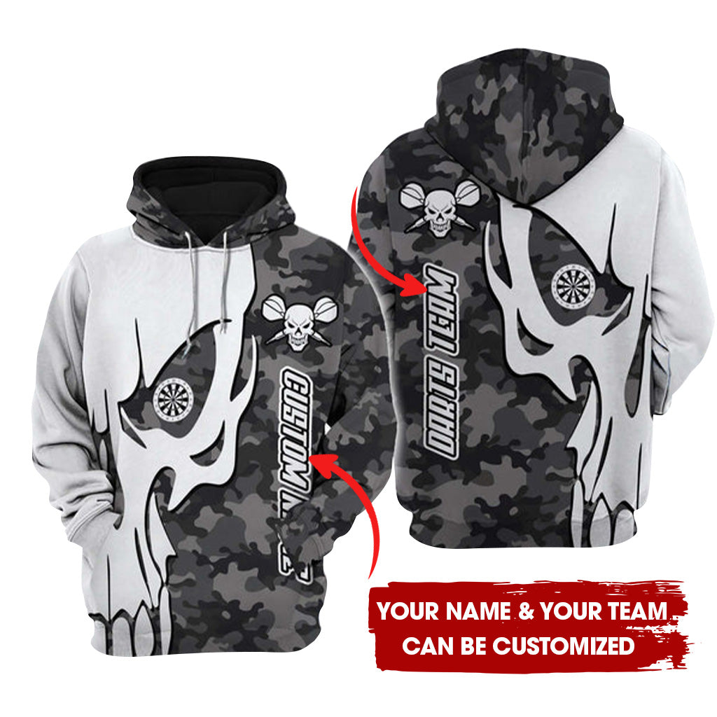 Customized Skull Darts Premium Hoodie, Perfect Outfit For Men And Women - Gift For Darts Lovers, Christmas New Year Autumn Winter