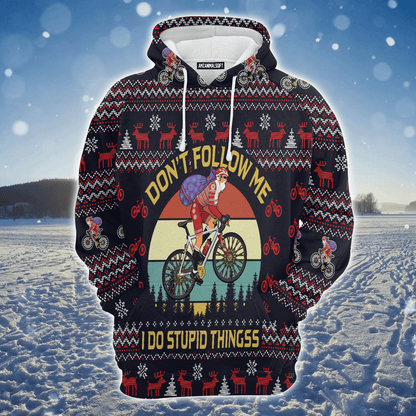 Santa Bike Premium Christmas Hoodie, Satan Claus On Bike Vintage Background Unisex Hoodie For Men & Women - Perfect Gift For Christmas, Family, Biker