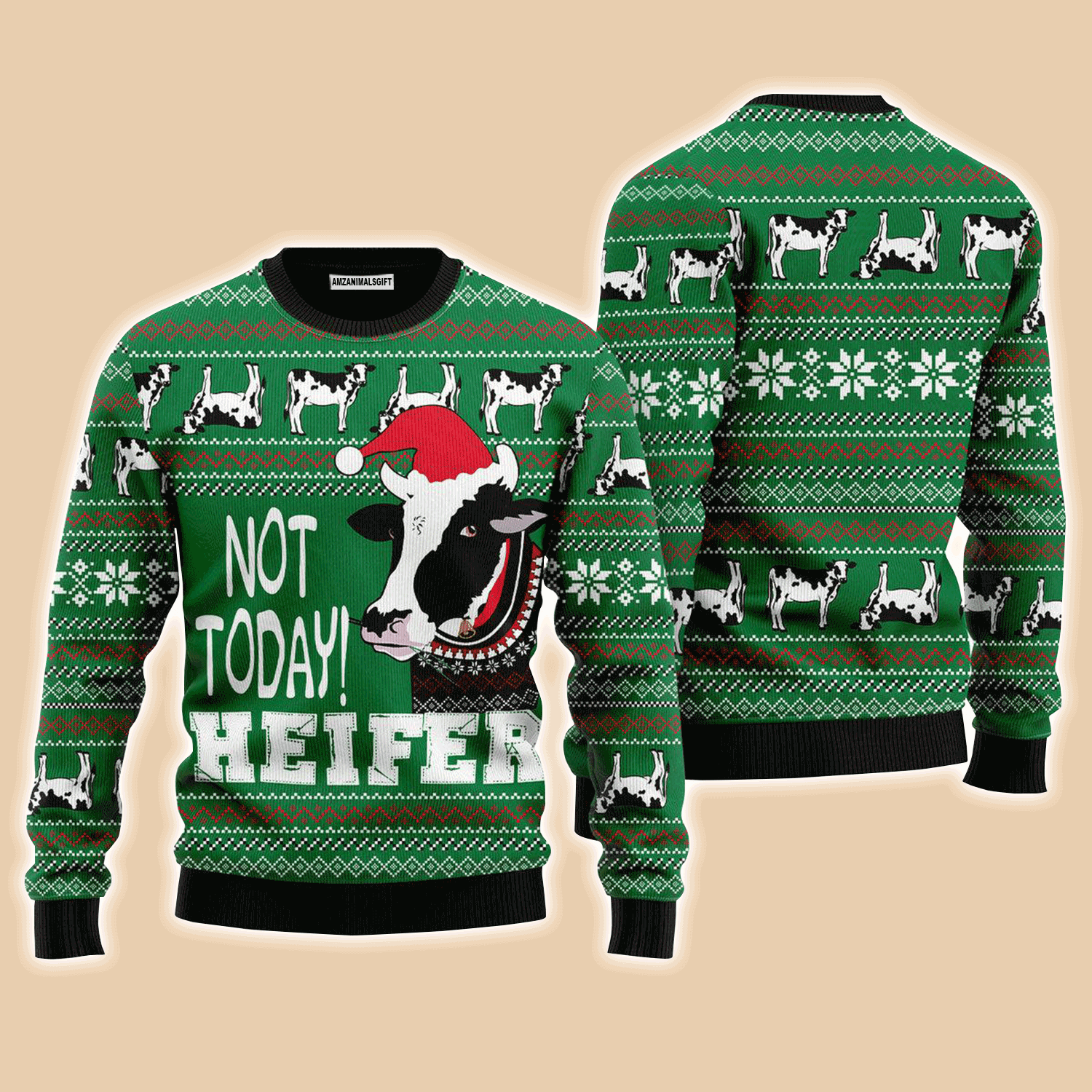 Cow Not Today Christmas Sweater, Ugly Sweater For Men & Women, Perfect Outfit For Christmas New Year Autumn Winter