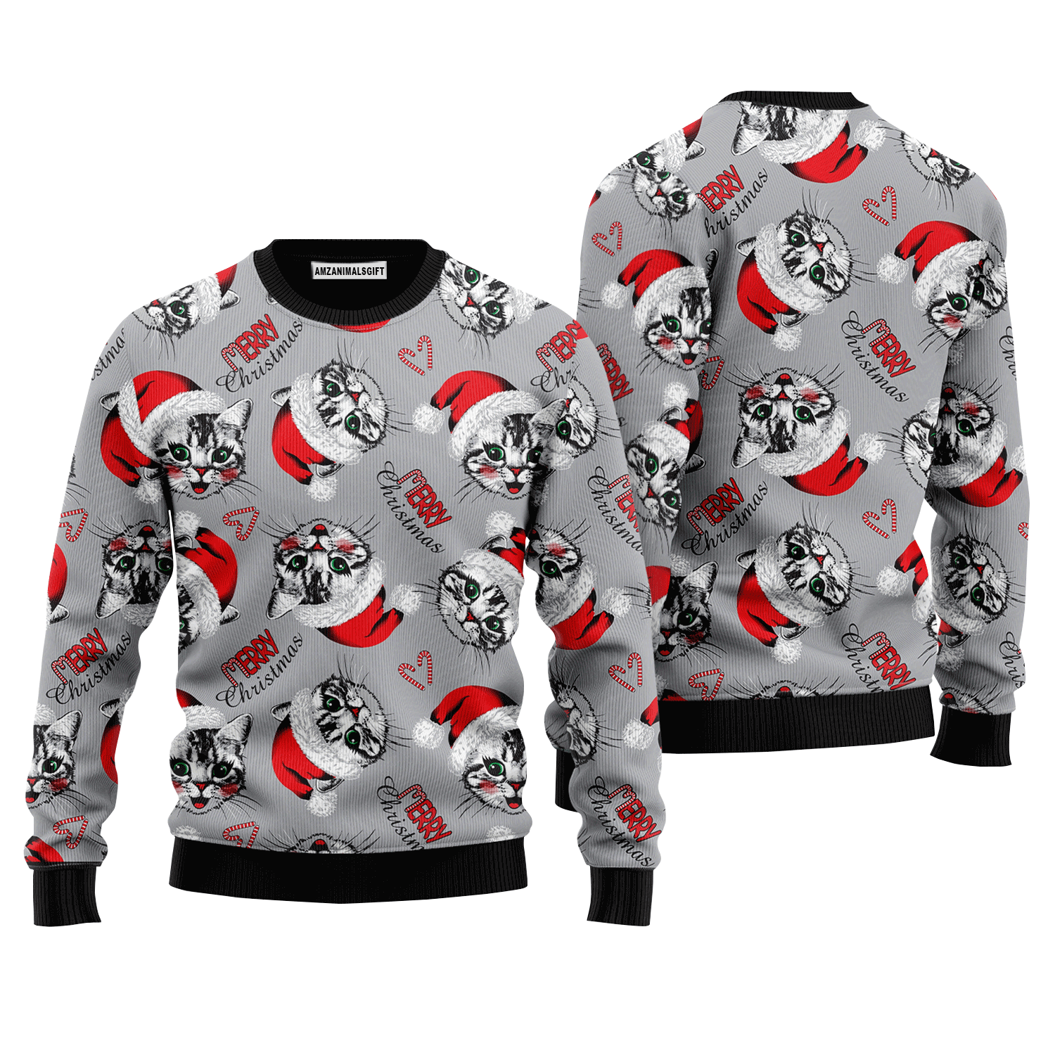 Happy Kitten Cat Merry Xmas Sweater, Ugly Sweater For Men & Women, Perfect Outfit For Christmas New Year Autumn Winter