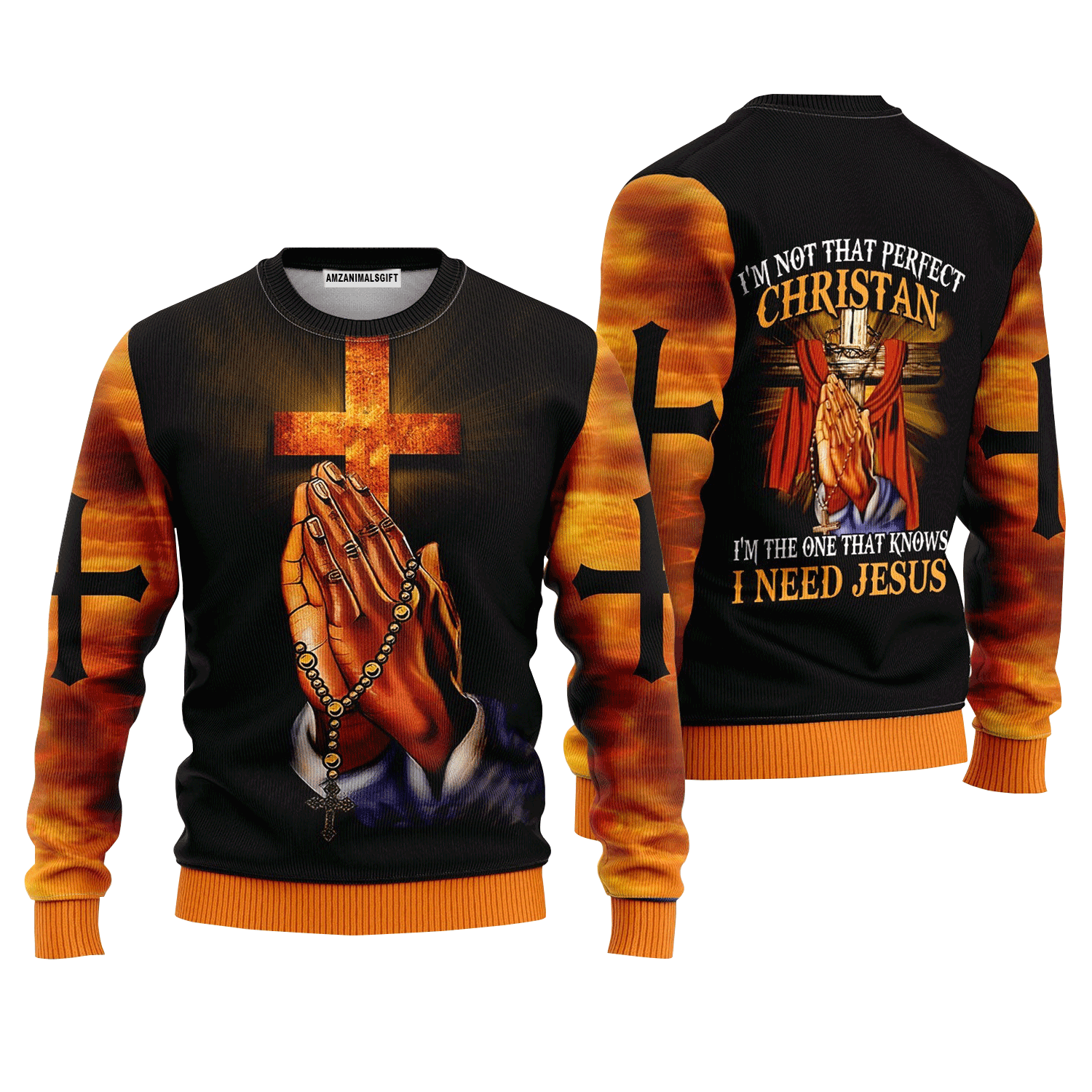 Jesus Sweater I'm Not That Perfect Christian, Ugly Sweater For Men & Women, Perfect Outfit For Christmas New Year Autumn Winter