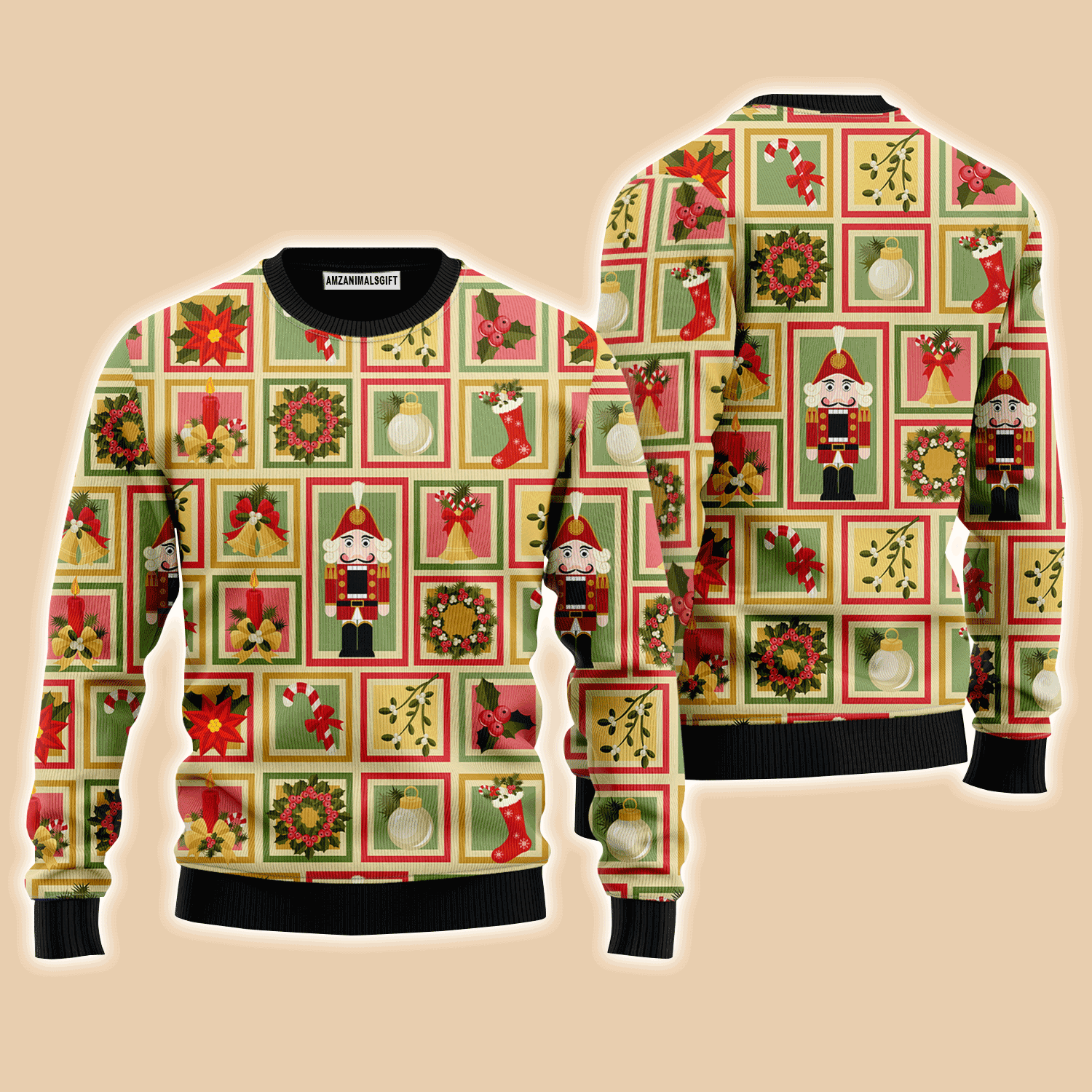 Crack Deez Nuts Nutcracker Pattern Sweater, Ugly Sweater For Men & Women, Perfect Outfit For Christmas New Year Autumn Winter