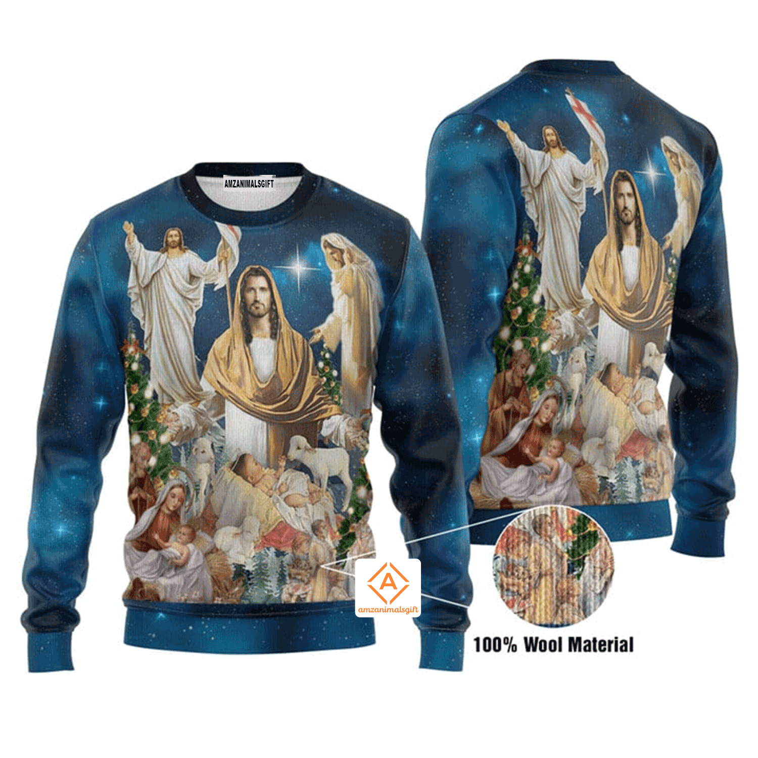 Jesus Christmas Miracle Night Sweater, Ugly Sweater For Men & Women, Perfect Outfit For Christmas New Year Autumn Winter