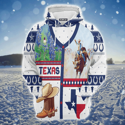 Texas Xmas Premium Christmas Hoodie, Awesome Texas Christmas Unisex White Hoodie For Men & Women - Perfect Gift For Christmas, Texas Lovers