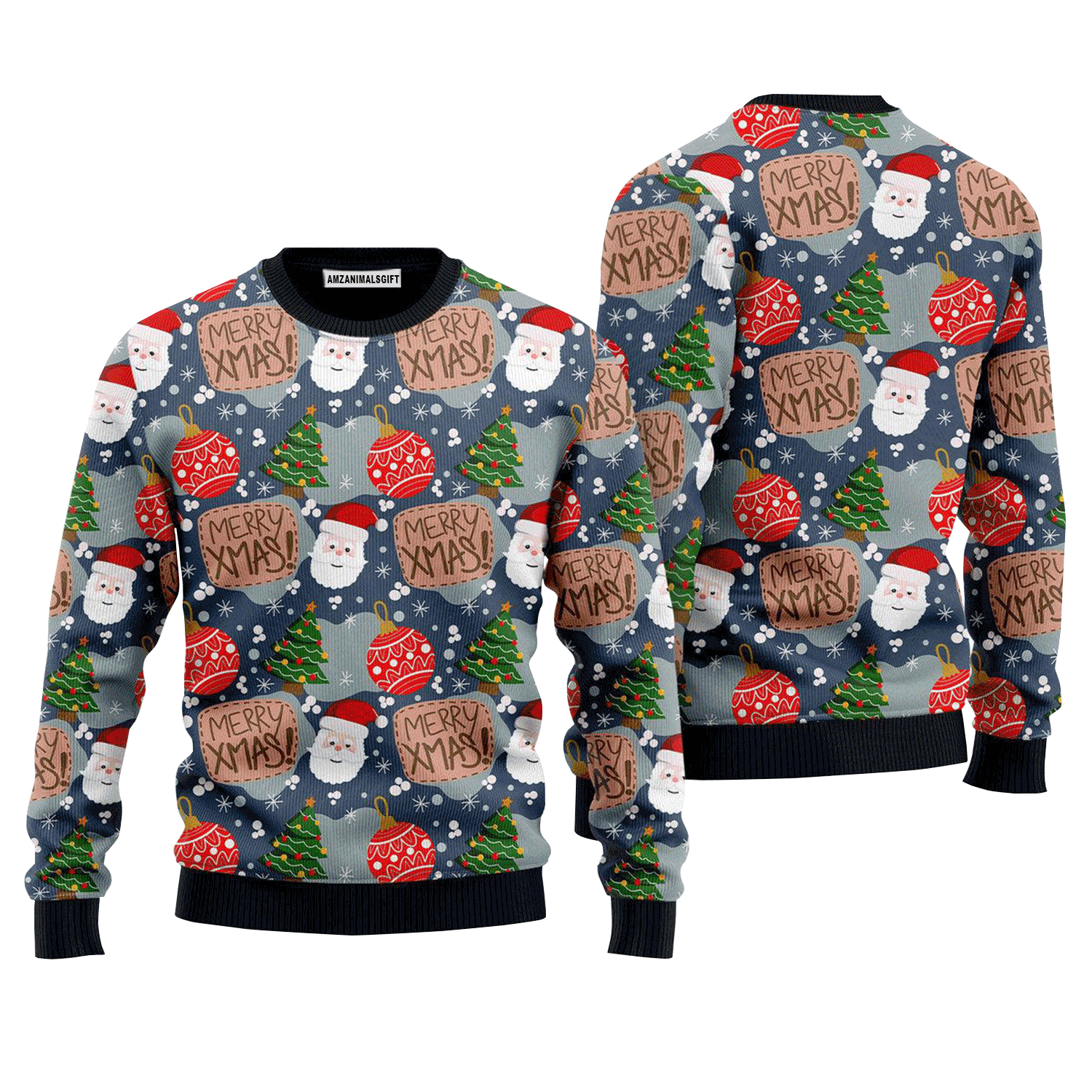 Merry Xmas Funny Santa Sweater, Ugly Sweater For Men & Women, Perfect Outfit For Christmas New Year Autumn Winter