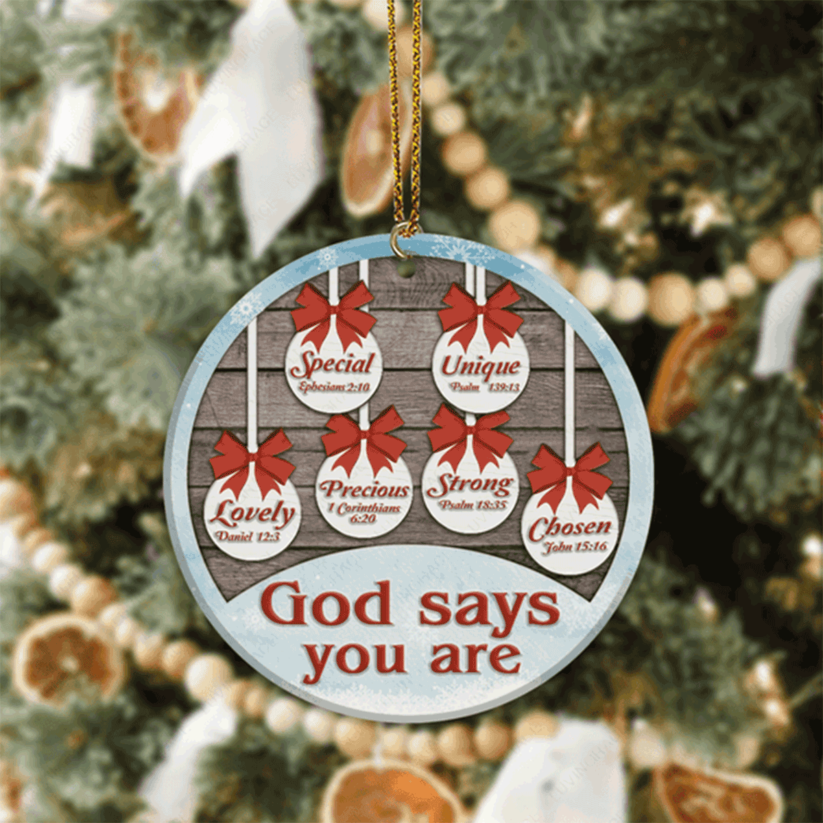 Jesus Acrylic Ornament, Christmas Vintage Baubles God Says You Are Acrylic Ornament For Christian, God Faith Believers