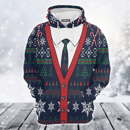 Cardigan Xmas Premium Christmas Hoodie, Cute Cardigan Christmas Unisex Hoodie For Men & Women - Perfect Gift For Christmas, Friends, Family