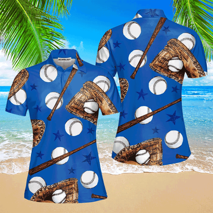 Baseball Women Polo Shirt, Baseball Lover Sport Royal Blue Polo Shirt For Women, Perfect Polo Shirt For Baseball Lovers