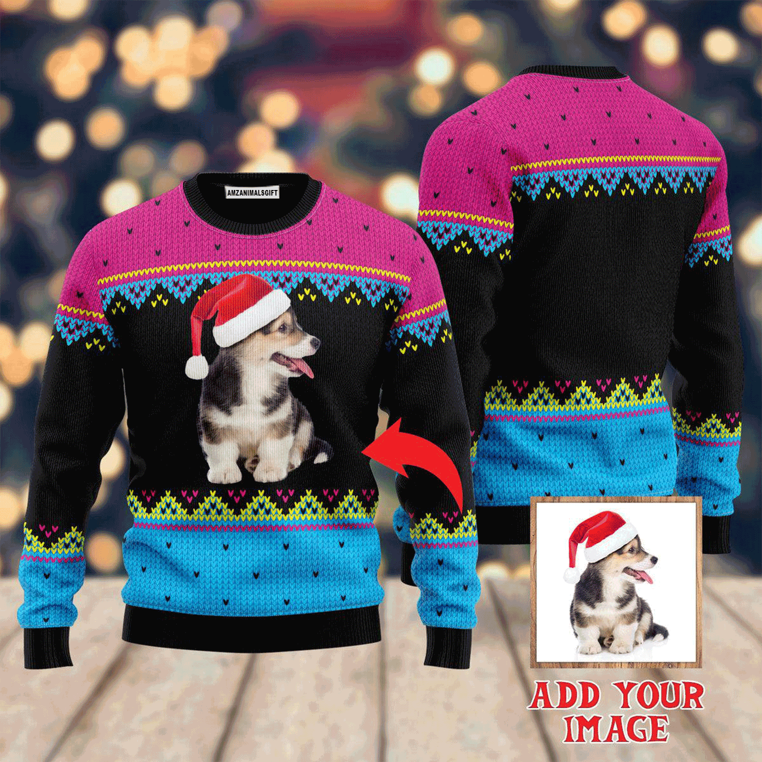 Custom Lovely Corgi Dog On Christmas Party Sweater, Ugly Sweater For Men & Women, Perfect Outfit For Christmas New Year Autumn Winter
