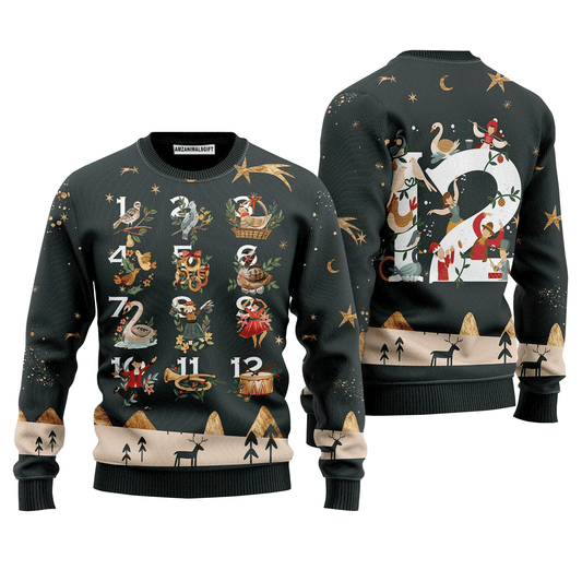 12 Days Of Christmas Sweater, Ugly Sweater For Men & Women, Perfect Outfit For Christmas New Year Autumn Winter