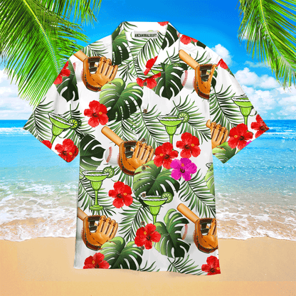 Baseball Hawaiian Shirt, Baseball And Margarita Tropical Hawaiian Shirt For Men & Woman, Perfect Gift For Baseball Lovers
