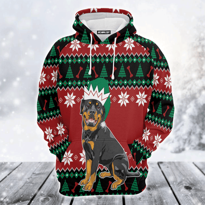 Rottweiler Xmas Premium Christmas Hoodie, Cute Rottweiler Unisex Hoodie For Men & Women - Perfect Gift For Christmas, Rottweiler Lovers