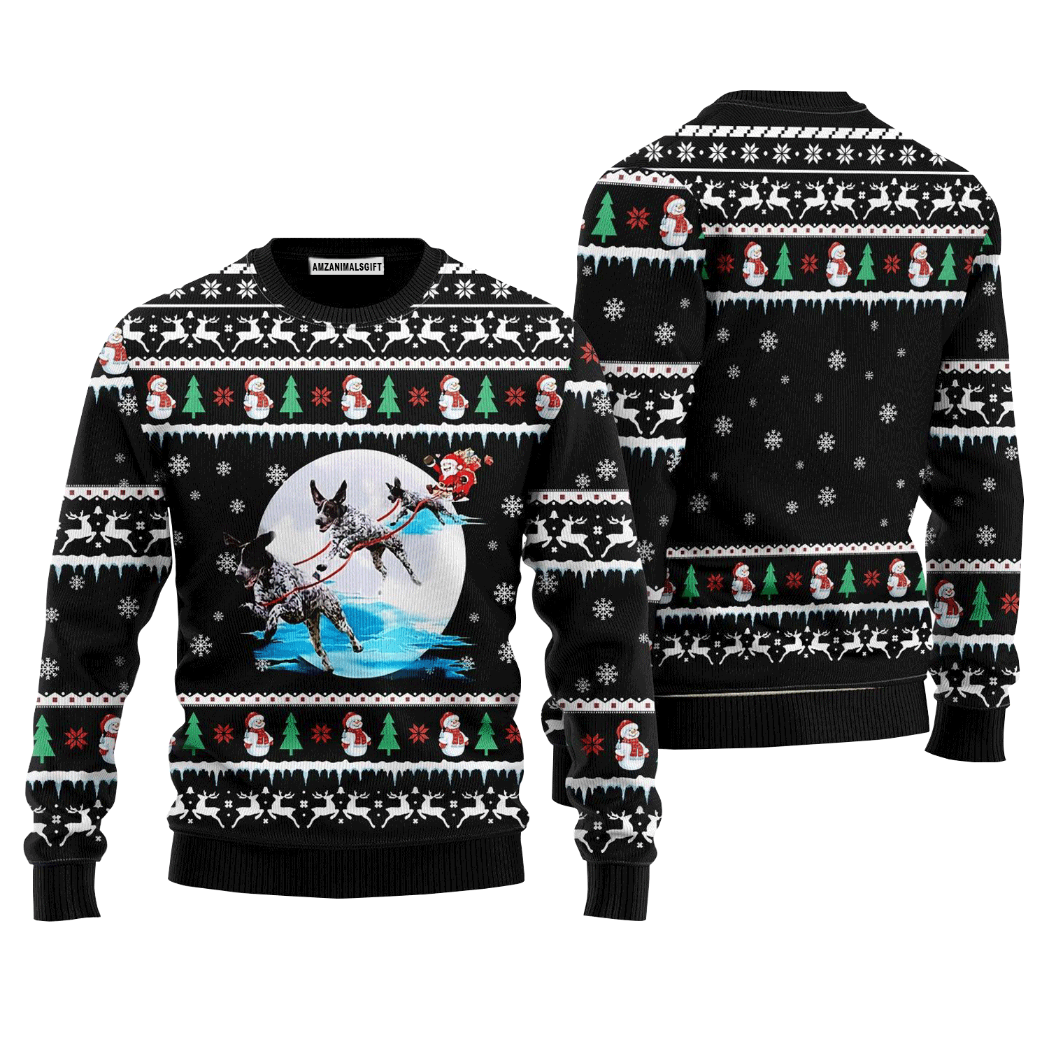 German Shorthaired Pointer Santa On Highway Sweater, Ugly Sweater For Men & Women, Perfect Outfit For Christmas New Year Autumn Winter