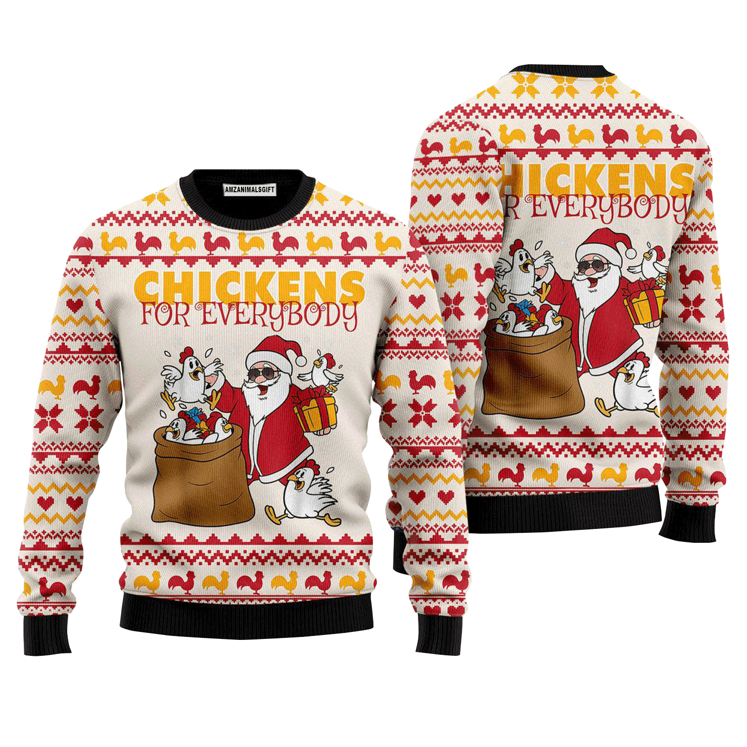 Chicken For Everybody Funny Sweater, Ugly Sweater For Men & Women, Perfect Outfit For Christmas New Year Autumn Winter