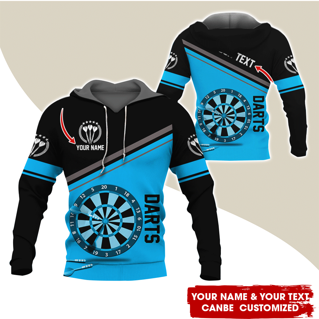 Personalized Name & Text Darts Premium Hoodie, Darts Is My Life Hoodie For Darts Player, Perfect Gift For Darts Lovers, Friend, Family