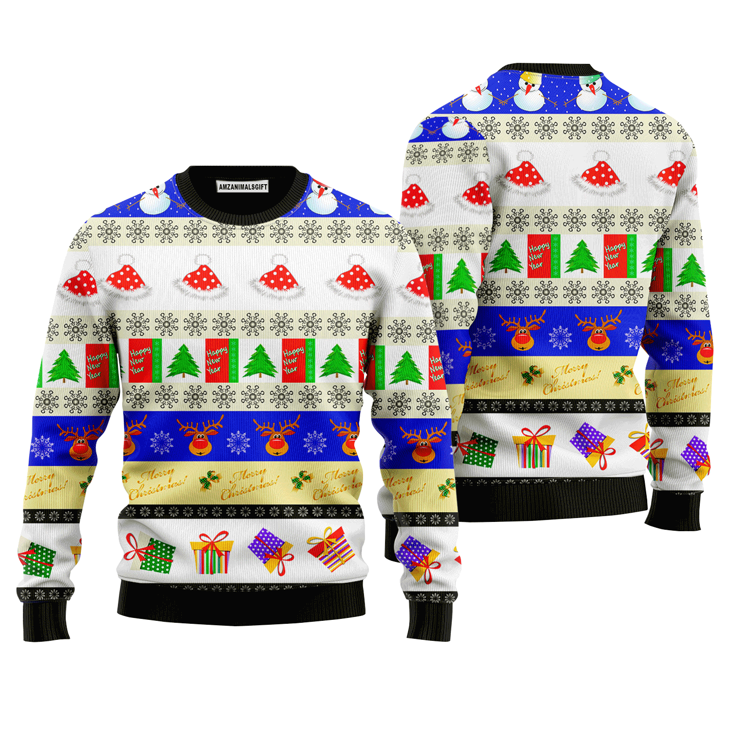 Merry Christmas And Happy New Year Sweater, Ugly Sweater For Men & Women, Perfect Outfit For Christmas New Year Autumn Winter