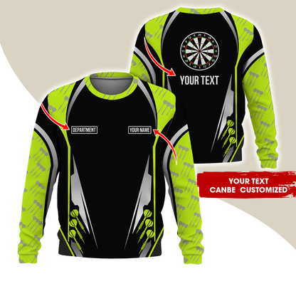 Customized Darts Sweatshirt, Darts Pattern Sweatshirt Black For Men & Women, Perfect Gift For Darts Lovers, Friend, Family