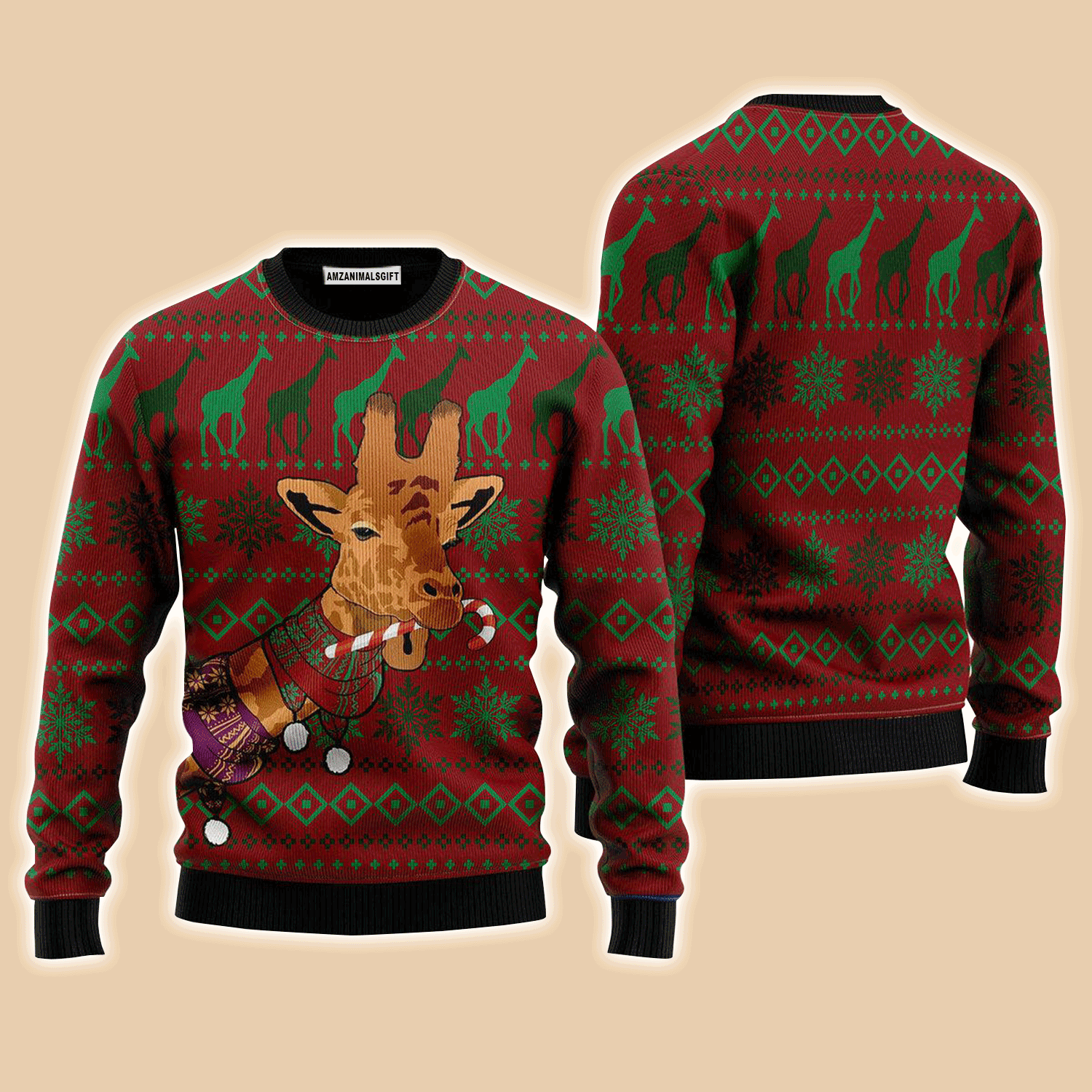 Giraffe Winter Sweater, Ugly Sweater For Men & Women, Perfect Outfit For Christmas New Year Autumn Winter