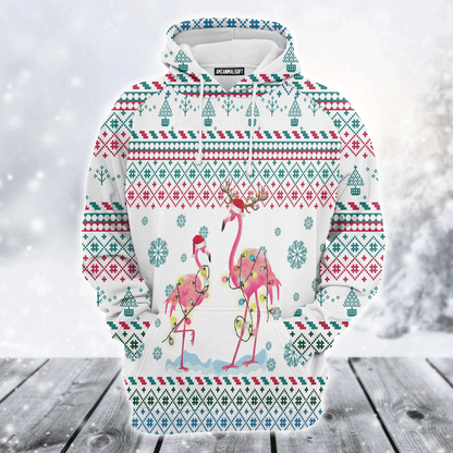 Flamingo Premium Christmas Hoodie, Flamingo Christmas Reunion Unisex Hoodie For Men & Women - Perfect Gift For Christmas, Flamingo Lover