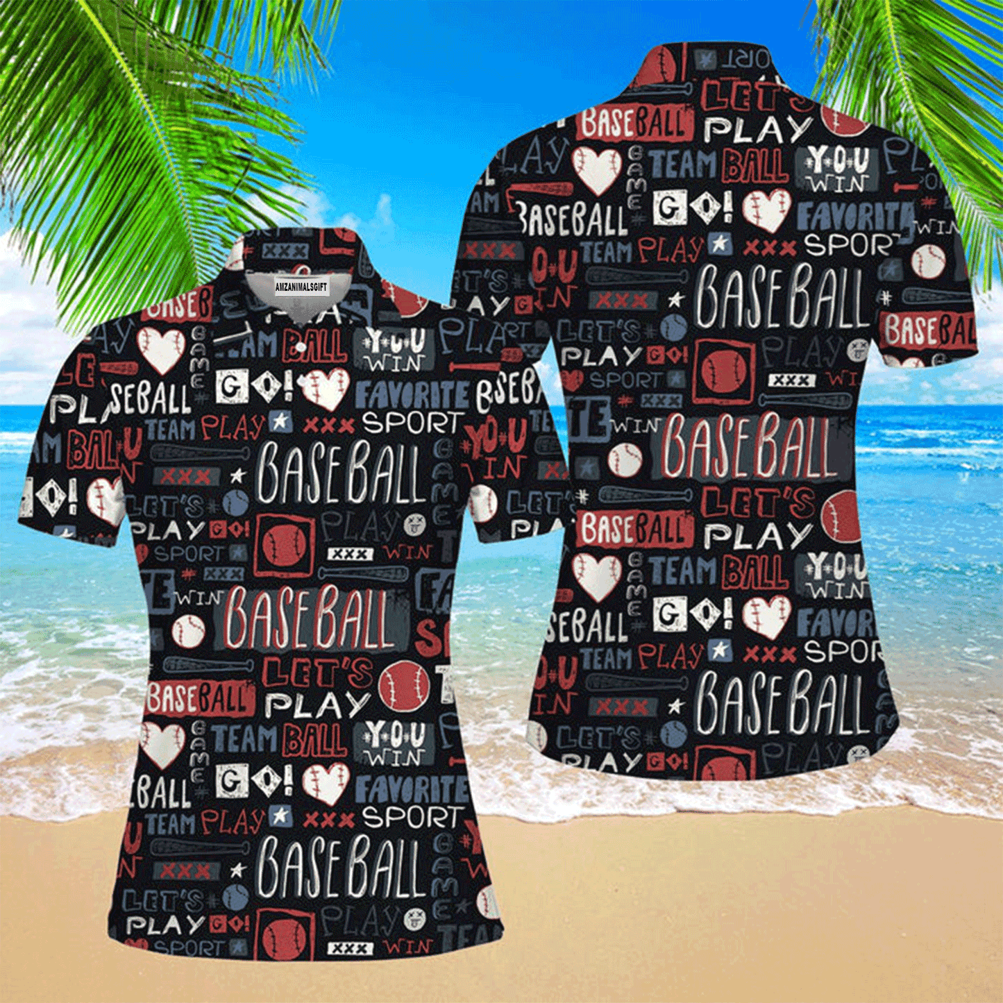 Baseball Women Polo Shirt, Baseball Let's Play Polo Shirt For Women, Perfect Polo Shirt For Baseball Lovers