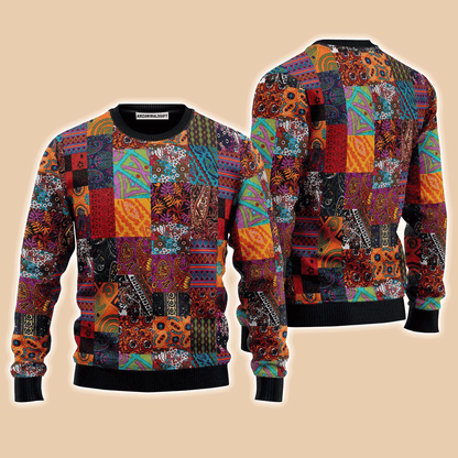 Awesome Patchwork Sweater, Ugly Sweater For Men & Women, Perfect Outfit For Christmas New Year Autumn Winter