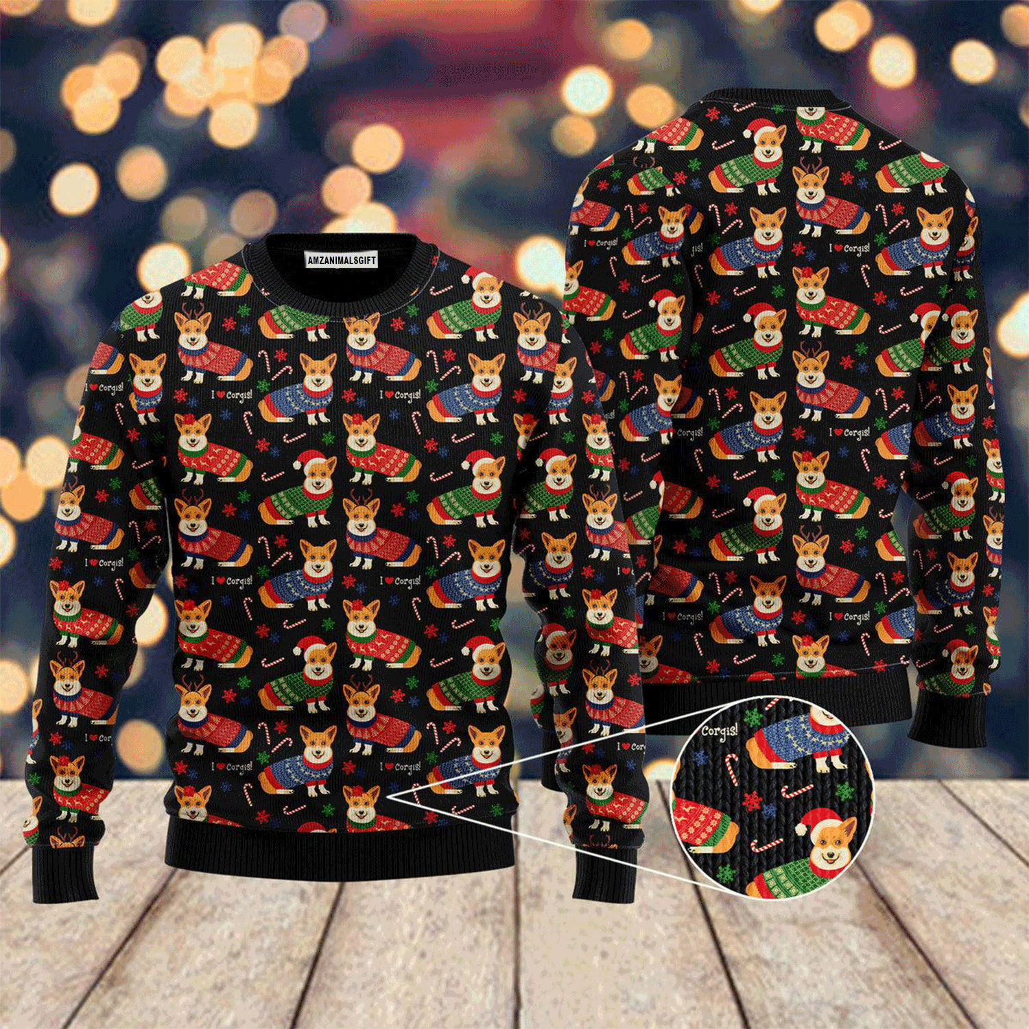 Funny Corgi Dog Lover Sweater, Ugly Sweater For Men & Women, Perfect Outfit For Christmas New Year Autumn Winter