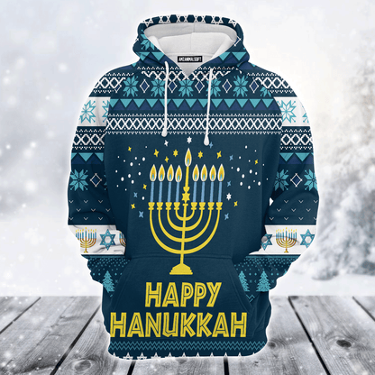 Hanukkah Premium Christmas Hoodie, Happy Hanukkah Christmas Unisex Hoodie For Men & Women - Perfect Gift For Christmas, Friends, Family