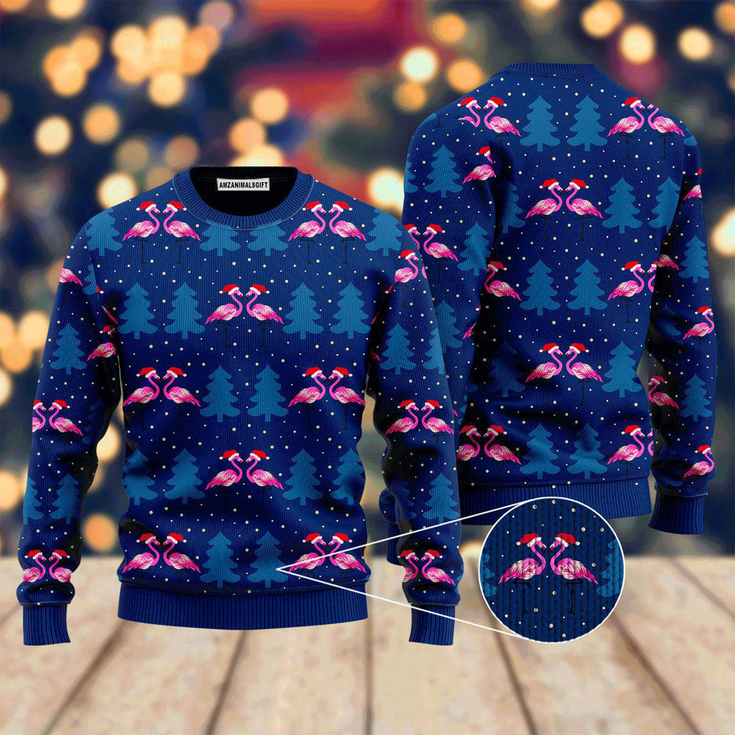 Flocking Around The Christmas Tree Flamingo Sweater, Ugly Sweater For Men & Women, Perfect Outfit For Christmas New Year Autumn Winter