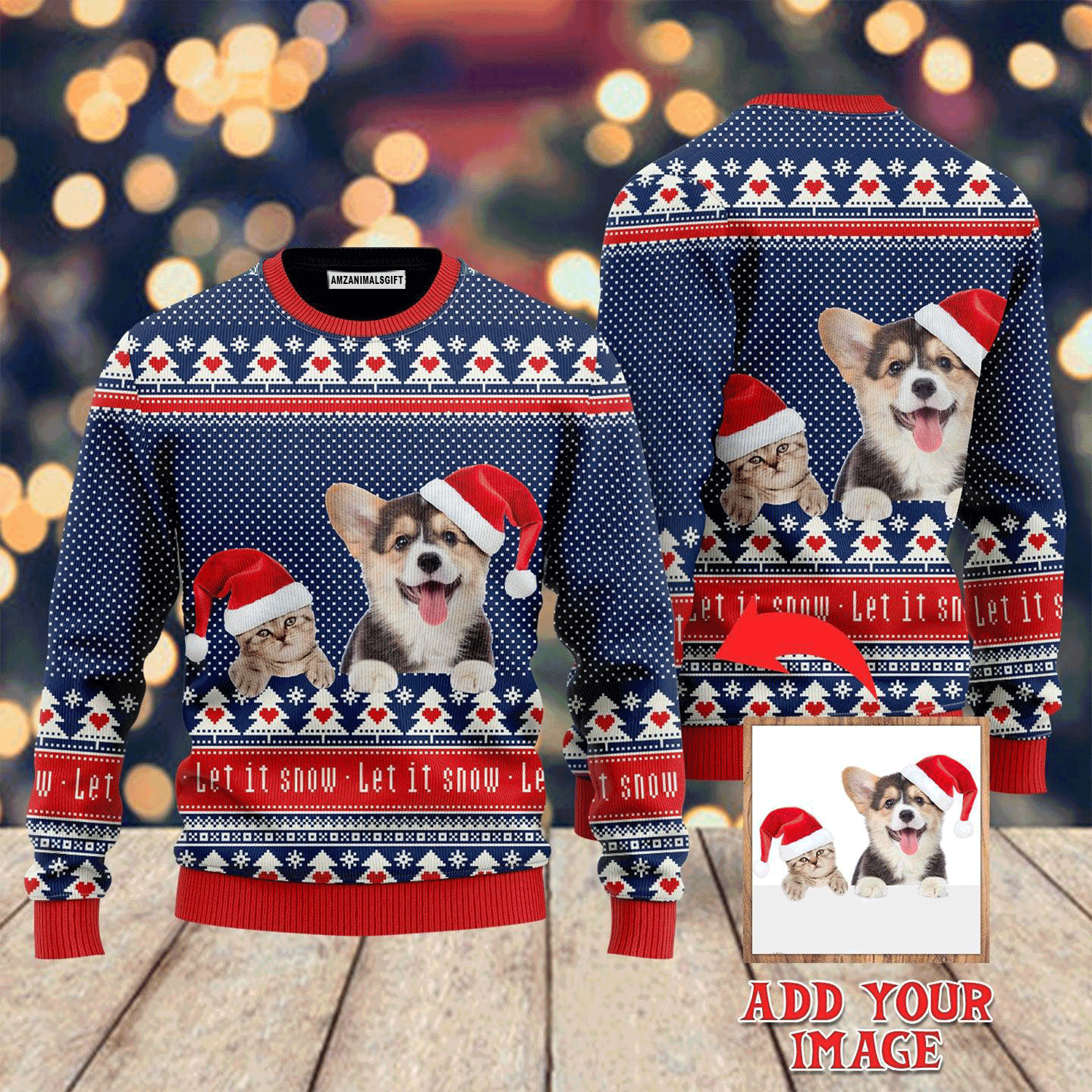Custom Funny Pet Photo Sweater, Ugly Sweater For Men & Women, Perfect Outfit For Christmas New Year Autumn Winter