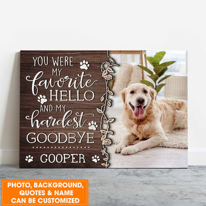 Personalized Dog Landscape Canvas, Custom Remember Pet Gift, Perfect Gift For Dog Lovers, Friends, Family