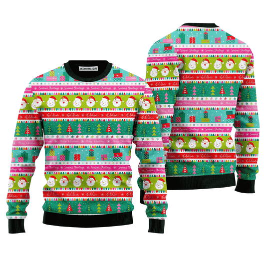 Festive Christmas Pattern Sweater, Ugly Sweater For Men & Women, Perfect Outfit For Christmas New Year Autumn Winter