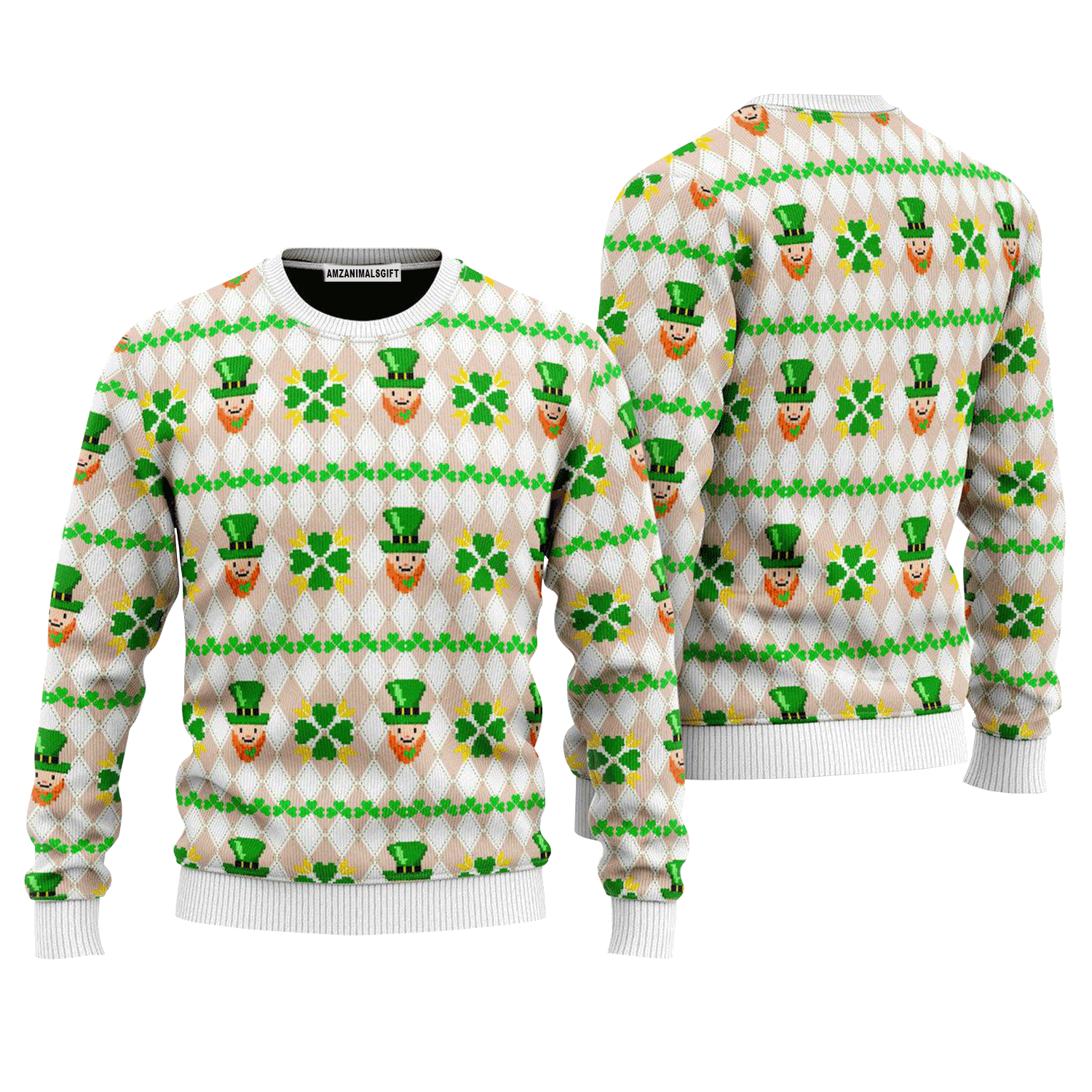 Funny Patricks Day Pattern Sweater, Ugly Sweater For Men & Women, Perfect Outfit For Christmas New Year Autumn Winter