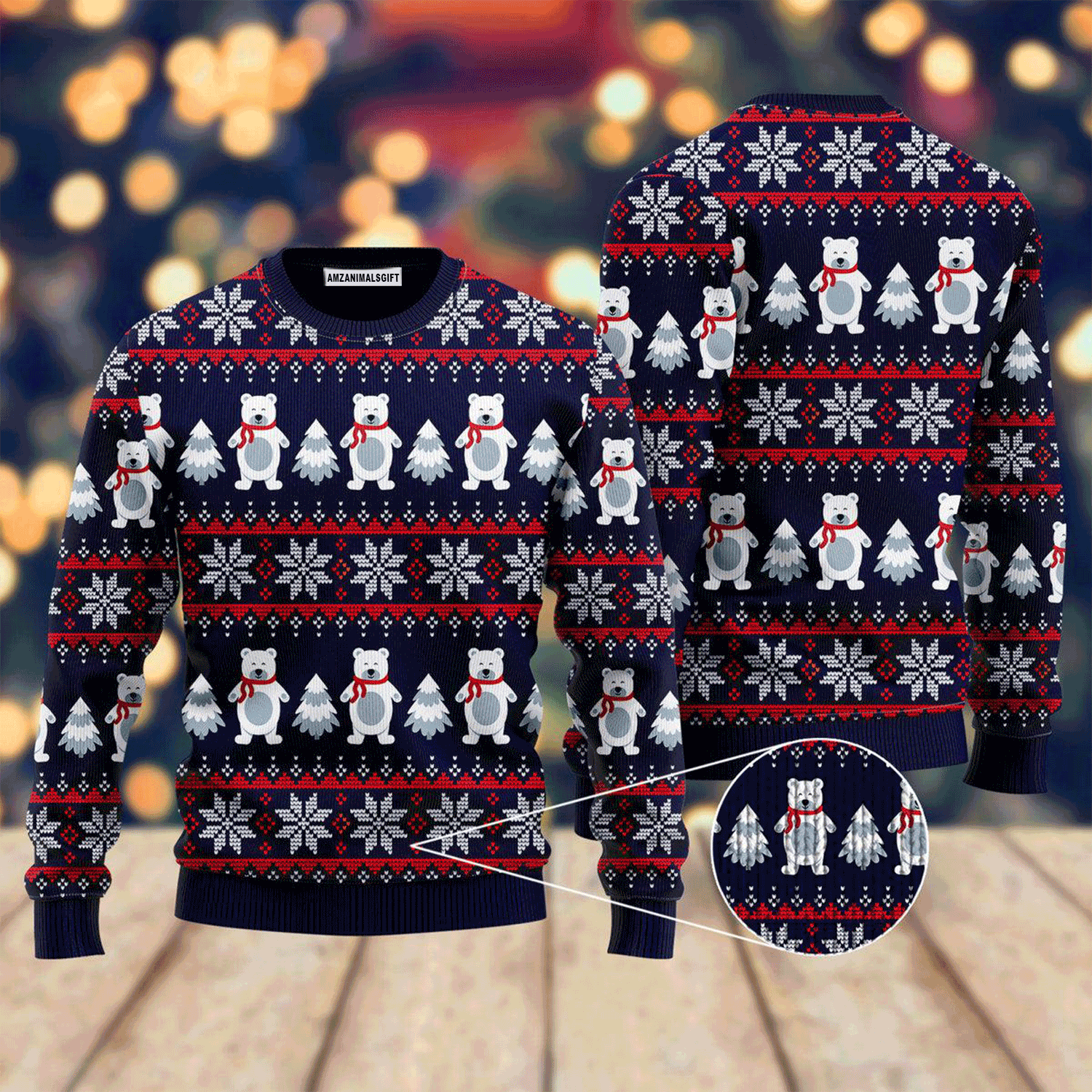 Bear Christmas In Somewhere Sweater, Ugly Christmas Sweater For Men & Women, Perfect Outfit For Christmas New Year Autumn Winter