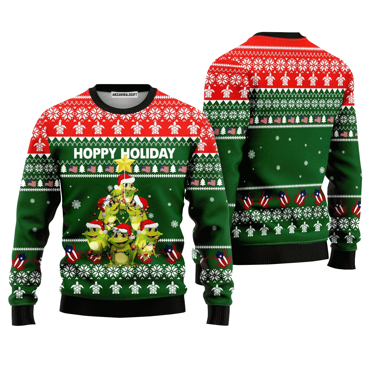 Frog Christmas Tree Sweater, Ugly Sweater For Men & Women, Perfect Outfit For Christmas New Year Autumn Winter